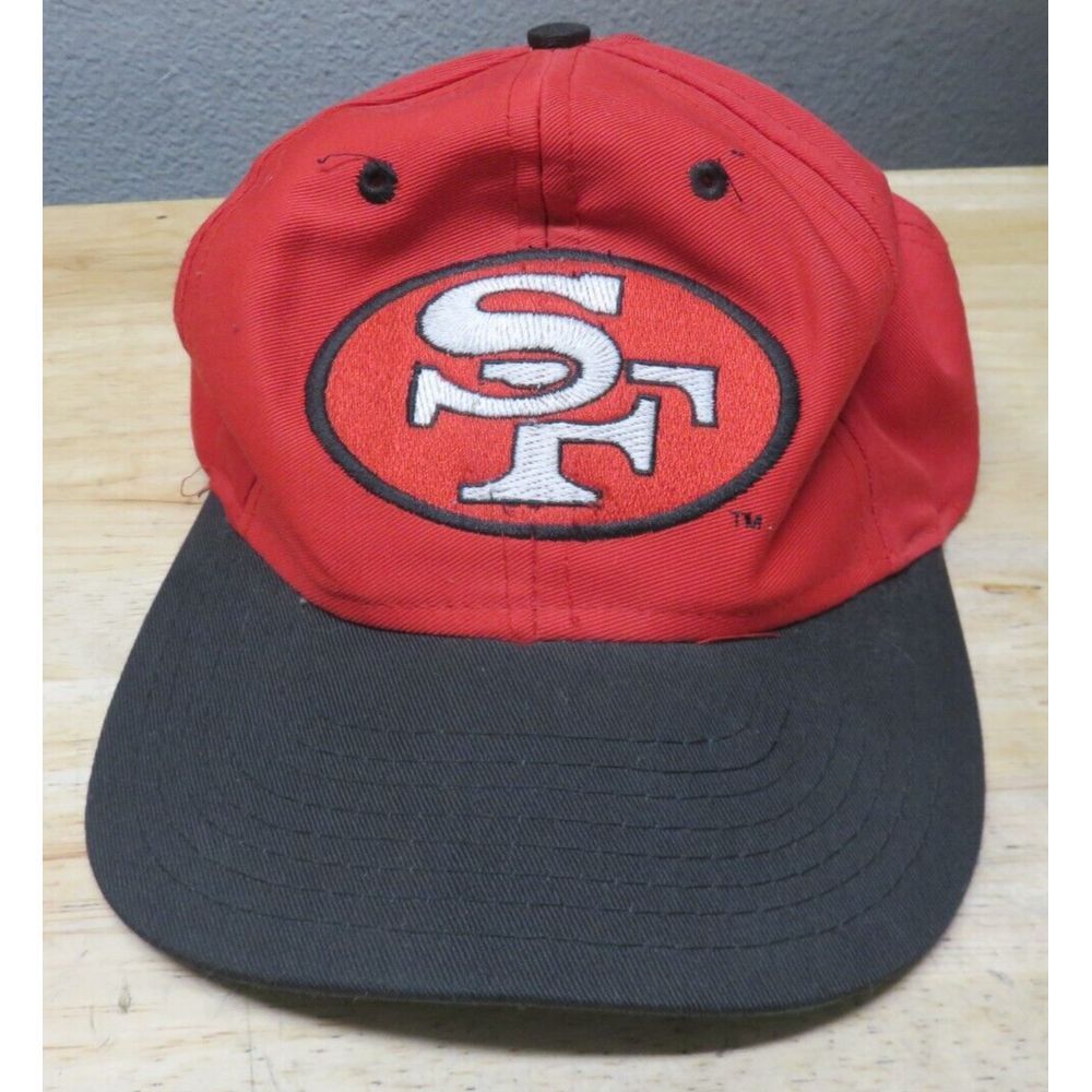 Vintage San Francisco 49ers Snapback Hat Logo 7 Competition Red Black